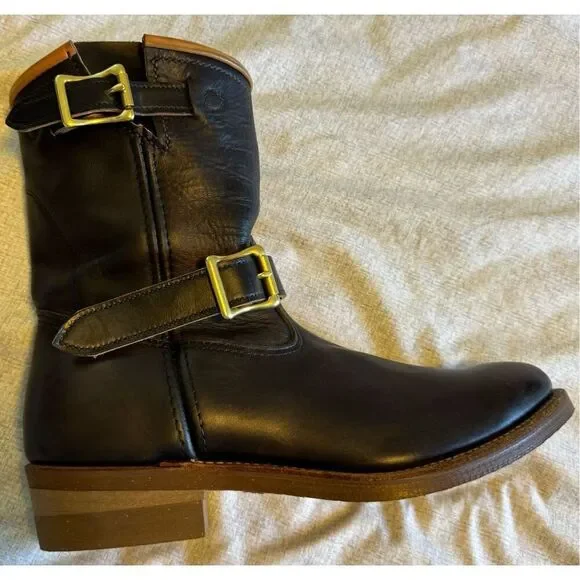 Red Wing Shoes Size 12 Engineer Leather Boots Chocolate Brown Men Oil Resistant - Picture 5 of 9